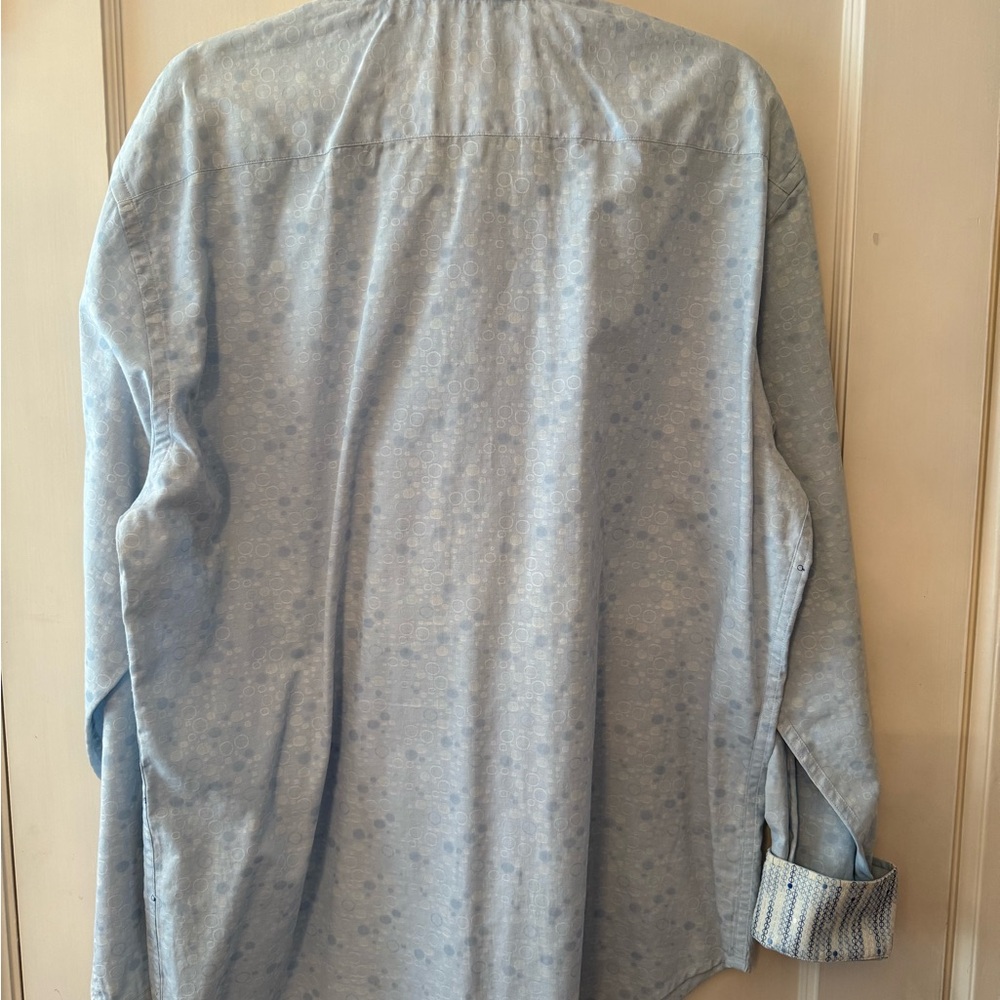 Robert Graham Light Blue Patterned Button-Down Shirt - Picture 5 of 5